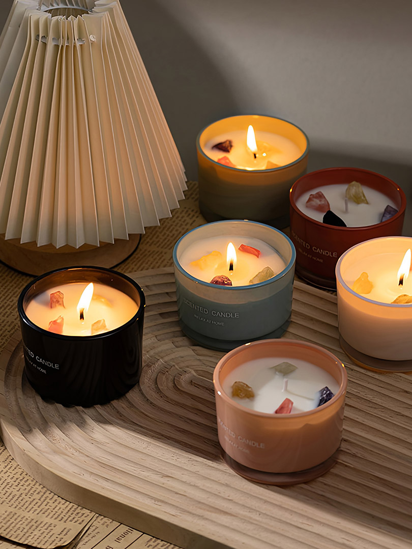 Кристальная каменная свеча с эмоциональным ароматом дофамина