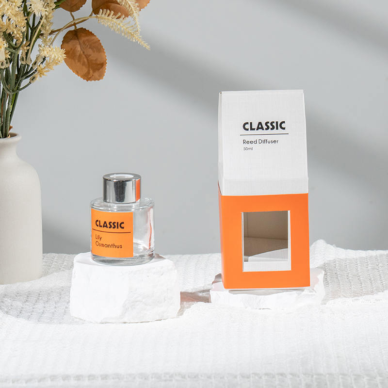 Классический диффузор из круглой стеклянной бутылки объемом 50 мл.