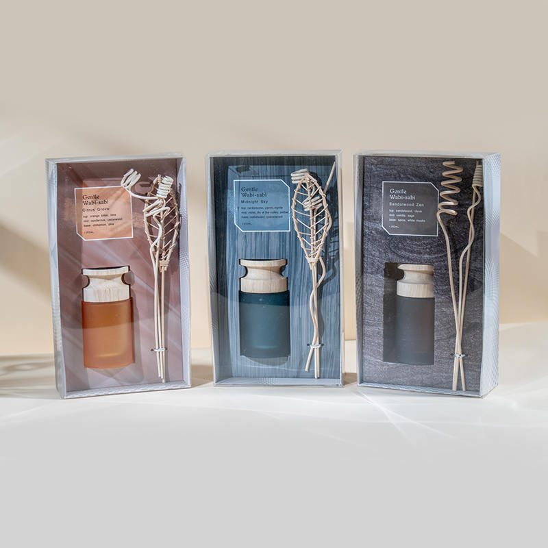 Высокая цилиндрическая стеклянная колба, диффузор премиум-класса с деревянной палочкой, поставщик ароматического диффузора