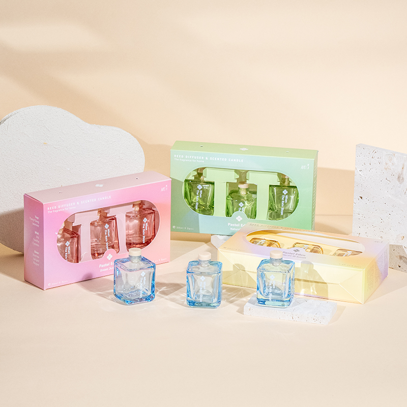 Набор диффузоров с квадратными бутылками из 3 предметов - набор ароматов из 3 предметов