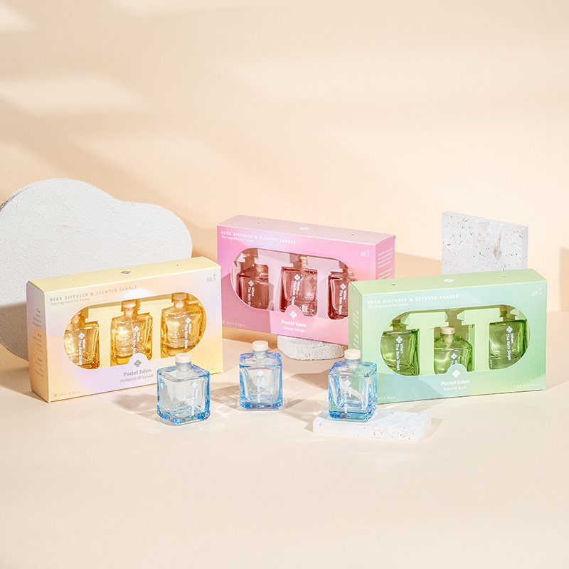 Набор диффузоров с квадратными бутылками из 3 предметов - набор ароматов из 3 предметов