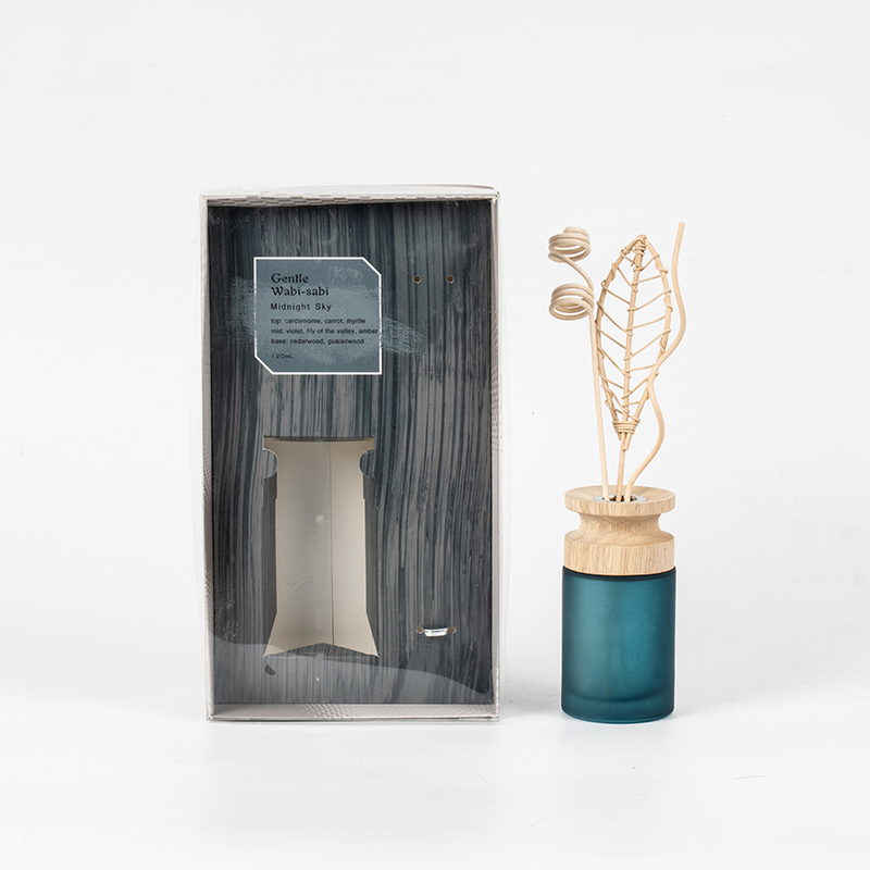 Высокая цилиндрическая стеклянная колба, диффузор премиум-класса с деревянной палочкой, поставщик ароматического диффузора