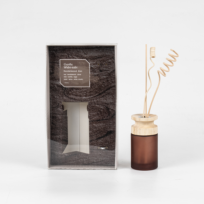 Высокая цилиндрическая стеклянная колба, диффузор премиум-класса с деревянной палочкой, поставщик ароматического диффузора