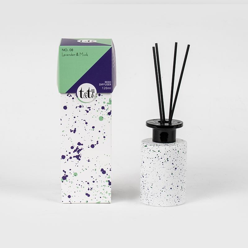 Классический круглый высокий стеклянный флакон с диффузором-домашней парфюмерной фабрикой