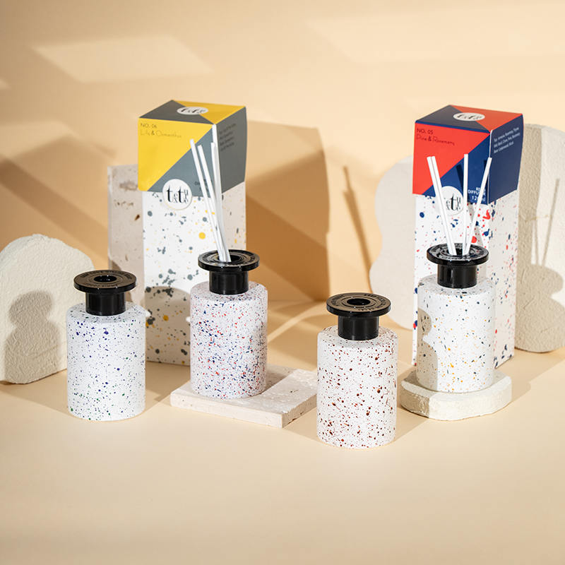 Классический круглый высокий стеклянный флакон с диффузором-домашней парфюмерной фабрикой