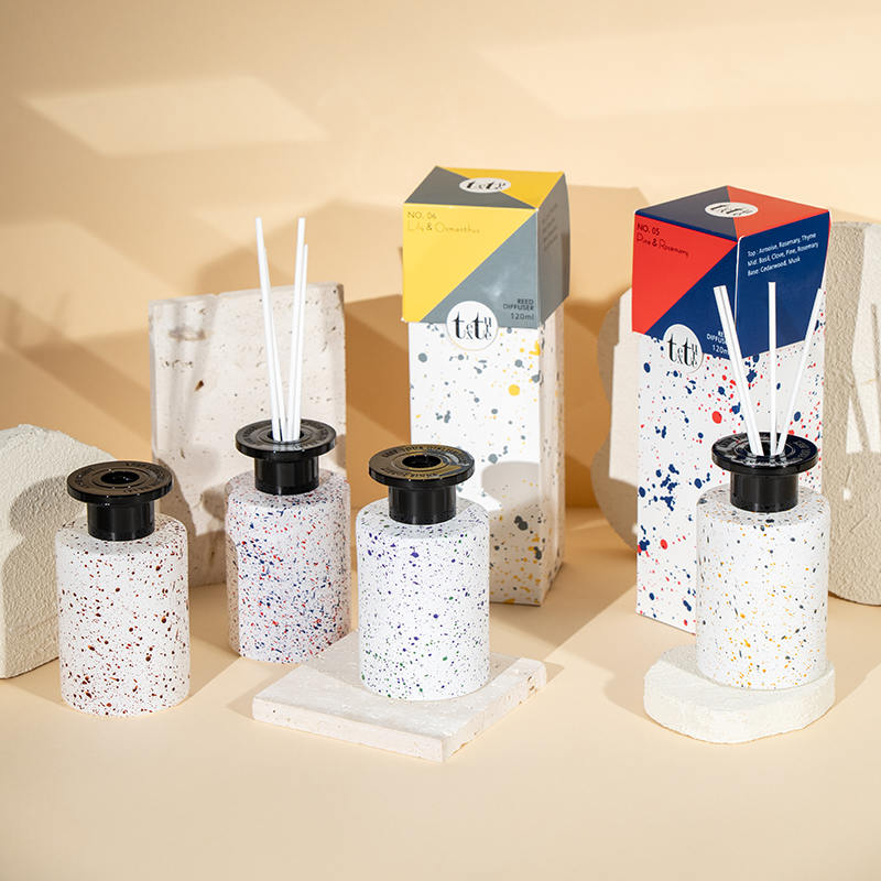 Классический круглый высокий стеклянный флакон с диффузором-домашней парфюмерной фабрикой