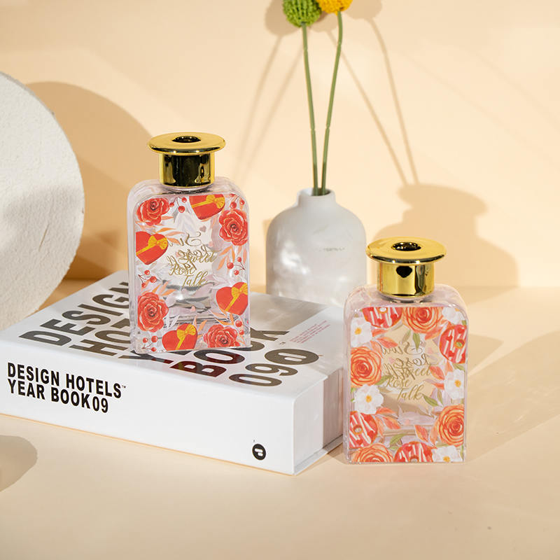 Высокая квадратная стеклянная бутылка Valentine с диффузором-премиум-масло из коллекции Valentine