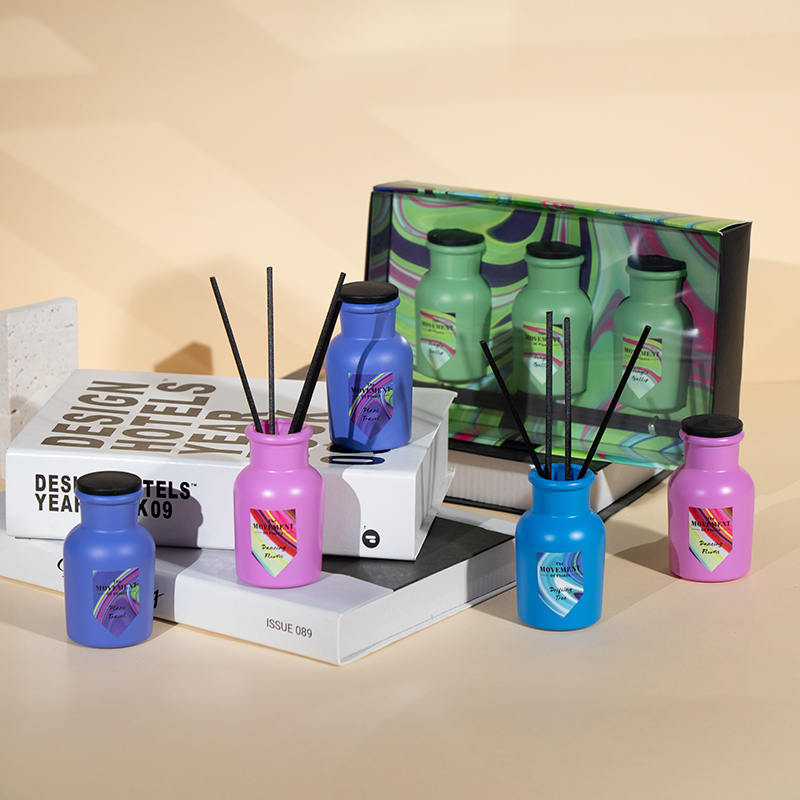 Небольшой круглый флакон с ароматическим тростниковым диффузором, комплект из 3 предметов, производитель ароматического набора для дома