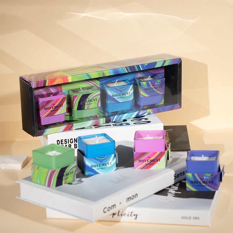 Классическая квадратная чашка с ароматическими свечами и соевыми свечами, поставщик стеклянных банок